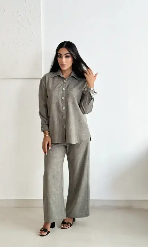 بدلة لمياء اخضر فاتح
