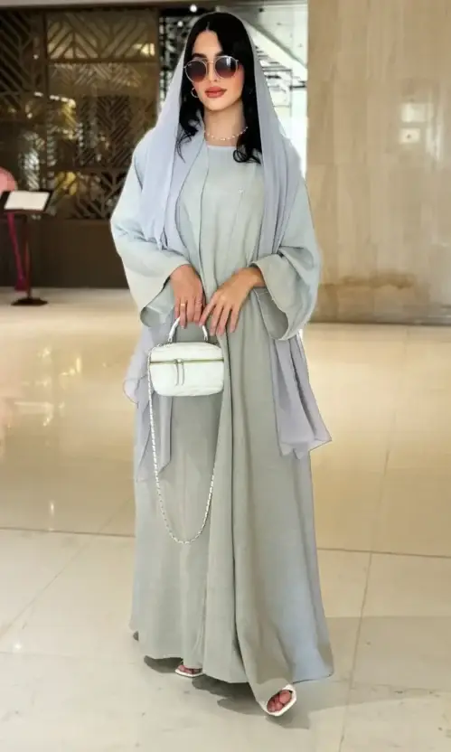 عباية سين رمادية