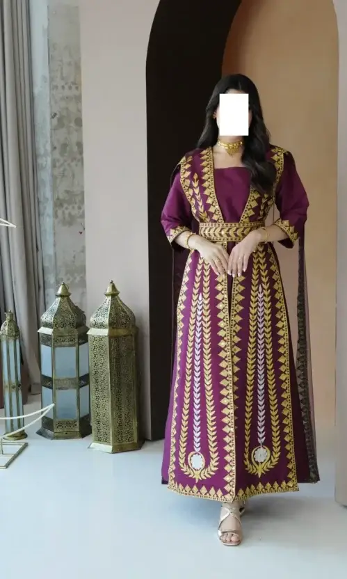 فستان الريم عنابي