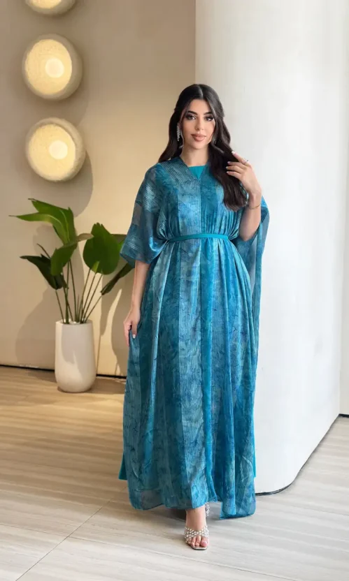 قفطان نور ازرق